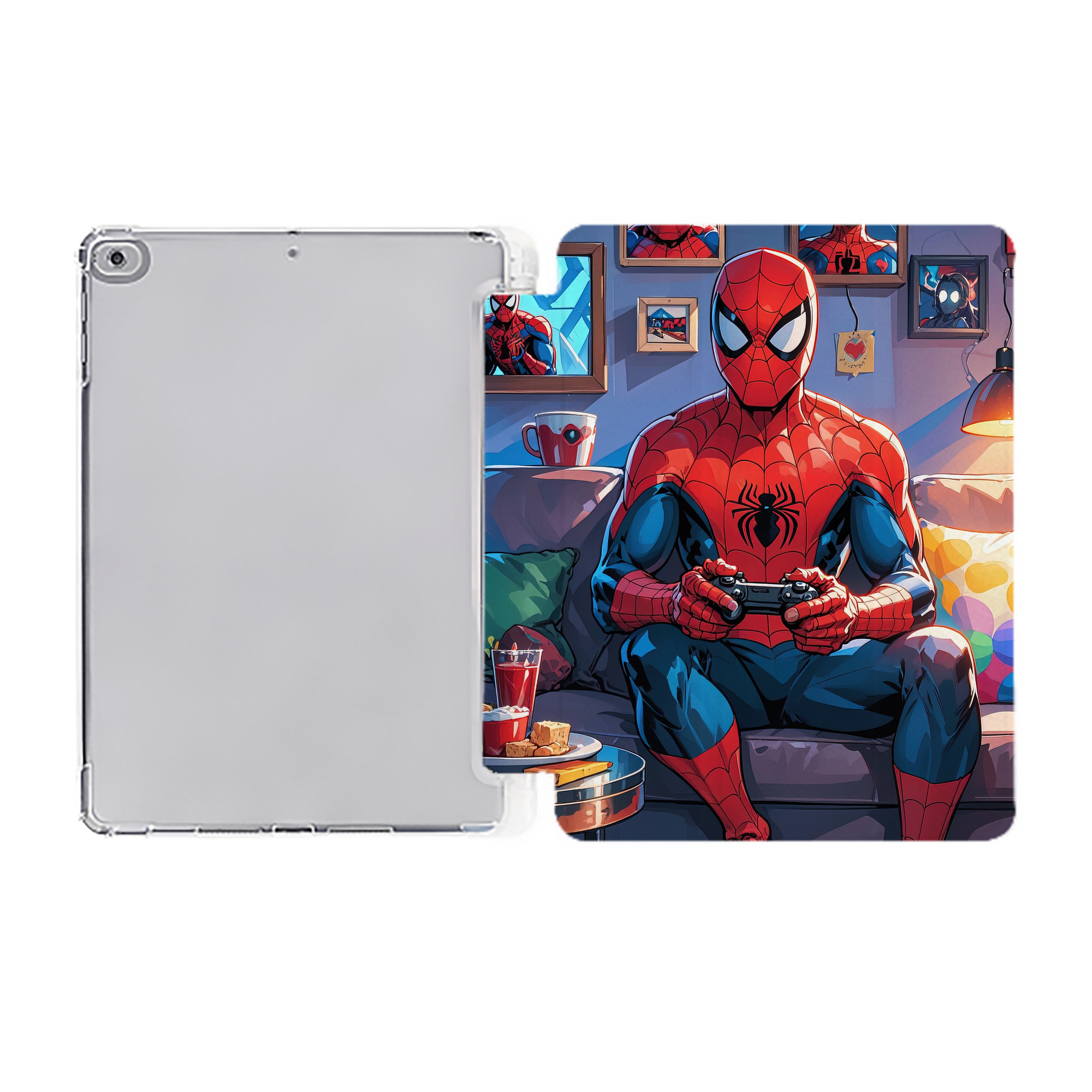 （画像用） Spider Man スパイダーマン IPad ケース ペン収納付き 三つ折りスタンド PUレザー×シリコン 対応機種9.5/10.5/10.9インチ